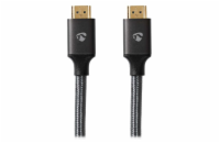 NEDIS PROFIGOLD Ultra High Speed HDMI 2.1 kabel/ 8K@60H/ zlacené konektory HDMI-HDMI/ bavlna/ antracit/ BOX/ 5m