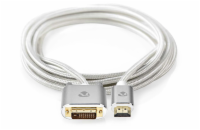 Nedis CCTB34800AL20 NEDIS PROFIGOLD HDMI kabel/ konektor HDMI - DVI-D 24+1 zástrčka/ bavlna/ stříbrný/ BOX/ 2m