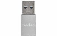 NEDIS PROFIGOLD USB-A/USB 3.2 Gen 1 adaptér/ USB-A zástrčka - USB-C zásuvka/ hliník/ stříbrný/ BOX