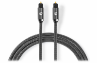 NEDIS PROFIGOLD optický audio kabel/ TosLink zástrčka - TosLink zástrčka/ bavlna/ šedý/ BOX/ 5m