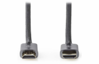 NEDIS PROFIGOLD High Speed HDMI 2.0 kabel s ethernetem/ 4K@60Hz/ zlacené konektory HDMI-HDMI/ bavlna/ šedý/ BOX/ 3m