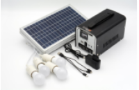 Technaxx Solární nabíjecí stanice, panel 18W + baterie SLA 12V/7000mAh s LED žárovkami, TX-200