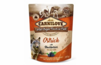 Carnilove Dog Pouch Paté Ostrich with Blackberries 300g kapsičky pro psy