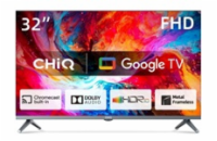 CHiQ L32M8TG TV 32", FHD, smart, Google TV, dbx-tv, Dolby Audio, Frameless, stříbrná