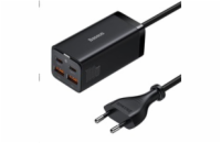 Baseus GaN3 Pro stolní rychlonabíjecí adaptér 2x USB-A, 2x USB-C 100W černá