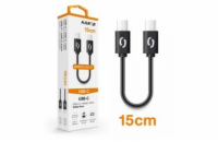 ALIGATOR Datový kabel POWER USB-C/USB-C 15cm, černý