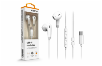 Sluchátka ALIGATOR ALIGATOR AE007 Cool Music, USB-C, bílá