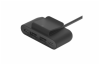 Belkin BUZ001bt2MBKB7 Belkin 4-portový USB Power Extender (2xUSB-C, 2xUSB-A) až 30W + 2m USB-C kabel, černá