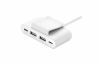 Belkin BOOST CHARGE™ 4-portový USB Power Extender (2xUSB-C, 2xUSB-A) až 30W + 2m USB-C kabel, bílá