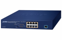 Planet PoE switch 8x1Gb/2.5Gb + 1xSFP+ 10Gb, VLAN, PoE 802.3at 120W