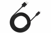CANYON nabíjecí kabel Lightning MFI-12, 26MB/s, 5V/2.4A, Apple certifikát, délka 2m, černá