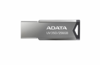 ADATA Flash Disk 256GB UV350, USB 3.2 Dash Drive, tmavě stříbrná textura kov