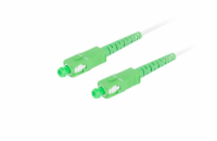 LANBERG optický patch cord SM SC/APC-SC/APC simplex 15m LSZH G657B3 průměr 3mm, barva bílá  