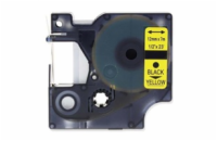 Allprint pro DYMO, 45018 S0720580, 12mm x 7m, černý tisk / žlutý podklad, D1  