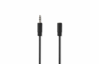 NEDIS stereofonní audio kabel/ 3,5mm jack zástrčka - 3,5mm jack zásuvka/ černý/ bulk/ 2m