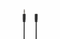 NEDIS prodlužovací stereo audio kabel s jackem/ zástrčka 3,5 mm - zásuvka 3,5 mm/ černý/ bulk/ 5m