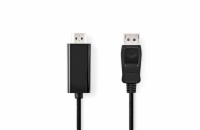 NEDIS kabel DisplayPort - HDMI/ zástrčka DisplayPort - zástrčka HDMI/ černý/ bulk/ 2m