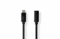 Nedis CCGL64010BK10 NEDIS prodlužovací kabel USB 3.2 Gen 1/ USB-C zástrčka - USB-C zásuvka/ kulatý/ černý/ bulk/ 1m