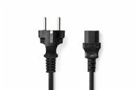 NEDIS napájecí kabel 230V/ přípojný 10A/ konektor IEC-320-C13/ přímá zástrčka Schuko/ černý/ bulk/ 5m