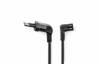 Nedis úhlový 3m PVC černá PCGP11055BK30 NEDIS napájecí kabel pro adaptéry/ Euro zástrčka - konektor IEC-320-C7/ úhlový-úhlový/ dvoulinka/ černý/ bulk/ 3m