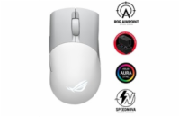 ASUS myš ROG KERIS WIRELESS AIMPOINT WHITE (P709), RGB, Bluetooth, bílá