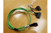 Broadcom LSI internal U.3 cable 1.0 m SlimLine x8 (SFF-8654) to 2x U.2 NVMe drive x4 (SFF-8639)