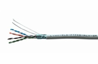 Lynx CS LYNX-SLD-FTP5E-RLX-GR FTP, Cat5E, drát, PVC, Eca, 305m, šedý FTP kabel LYNX REELEX AIR, Cat5E, drát, PVC, Eca, šedý, 305m