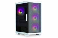 Zalman skříň M4 White / miniT / 4x 120mm ARBG fan / 2xUSB 3.0 / 1xUSB 2.0 / tvrzené sklo / bílá