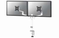 Neomounts DS60-425WH2 /Držák displeje/na stůl/17-27"/svorka+průchodka/3čepy/VESA 100X100/nosn.2x8kg/2 displeje/bílý