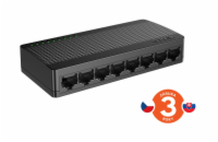 Tenda SG108M -  8x Gigabit Desktop Ethernet Mini  Switch, rychlosti 10/100/1000 Mb/s, 16Gb/s