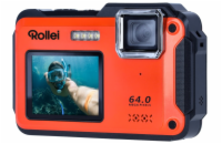 Rollei Sportsline 64 Selfie/ 64 MPix/ 16x zoom/ 2,8" LCD+ 2"LCD/ 4K video/ Voděodolný 5m/ Oranžový