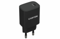 CANYON nabíječka do sítě H-20-02, 1x USB-C PD 20W, černá