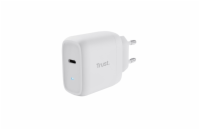 TRUST nabíječka 45W Maxo, USB-C, Nabíječka do zdi, 2m USB-C kabel, bílá