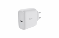 TRUST nabíječka 65W Maxo, USB-C, Nabíječka do zdi, 2m USB-C kabel, bílá