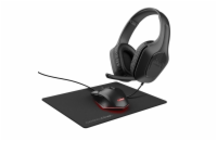 TRUST Sada sluchátka + myš + mousepad GXT 790 3v1 Gaming Bundle, černá