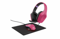 Trust GXT 790P Tridox 3-in-1 Gaming Bundle TRUST Sada sluchátka + myš + mousepad GXT 790 3v1 Gaming Bundle, růžová