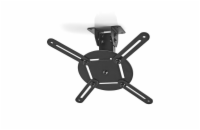 NEDIS stropní držák pro projektor/ Full motion/ nosnost 10 kg/ otáčení 360°/ 4 ramena/ ocel/ černý