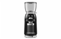 Smeg CGF11BLEU mlýnek na kávu, 150 W, nastavitelná hrubost, nerezový mlýnek, nádoba z tritanu, černý