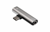 Akyga adaptér USB-C (m)  na USB-C (f) / Jack 3.5mm DAC