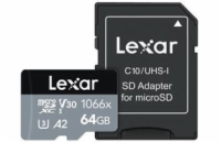 Lexar microSDXC UHS-I 64 GB LMS1066064G-BNANG Lexar paměťová karta 64GB High-Performance 1066x microSDXC™ UHS-I, (čtení/zápis:160/70MB/s) C10 A2 V30 U3