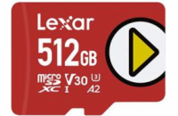 Lexar microSDXC Class 10 512 GB LMSPLAY512G-BNNNG Lexar paměťová karta 512GB PLAY microSDXC™ UHS-I cards, čtení 150MB/s C10 A2 V30 U3