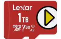Lexar paměťová karta 1TB PLAY microSDXC™ UHS-I cards, čtení 150MB/s C10 A2 V30 U3