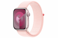 Apple Watch Series 9 41mm Růžový hliník se světle růžovým provlékacím sportovním řemínkem