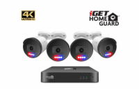 iGET HGNVK88504 - Kamerový UltraHD 4K PoE set, 8CH NVR + 4x IP 4K kamera, zvuk, SMART W/M/Andr/iOS
