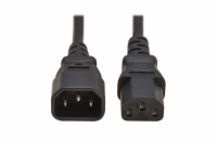 Napájecí kabel prodlužovací C13/C14, 10A, 250V, 1m, černá