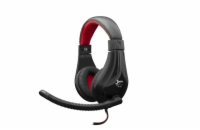 White Shark herní headset SERVAL, vestavěný mikrofon, pro PC , červená/černá (GH-2040)