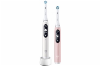 Oral-B iO Series 6 Duo White & Pink Sand set elektrických zubních kartáčků, 5 režimů, AI, časovač