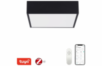 IMMAX NEO CANTO SLIM Smart stropní svítidlo 28x28cm 22W 1610lm černé Zigbee 3.0, TUYA