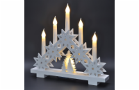 Solight LED vánoční svícen s hvězdami 30cm 5x LED 2x AA Solight LED vánoční svícen s hvězdami, 30cm, 5x LED, 2x AA - 1V265