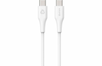 eSTUFF INFINITE Super Soft USB-C to USB-C Cable, 1m, 100% recyklovaný, bílá